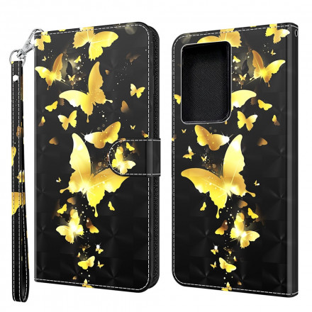 Housse Samsung Galaxy S21 Ultra 5G Papillons Jaunes Housse Samsung Galaxy S21 Ultra 5G Papillons Jaunes