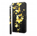 Housse Samsung Galaxy S21 Ultra 5G Papillons Jaunes