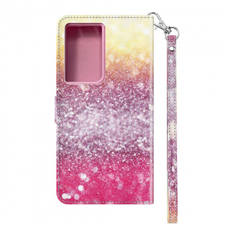 Housse Samsung Galaxy S21 Ultra 5G Dégradé Paillettes Magenta Housse Samsung Galaxy S21 Ultra 5G Dégradé Paillettes Magenta