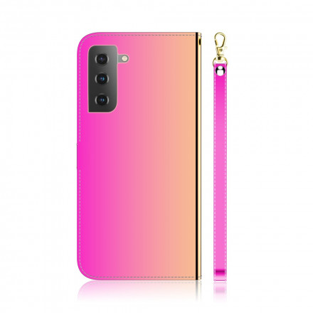 Housse Samsung Galaxy S21 5G Simili Cuir Couverture Miroir Housse Samsung Galaxy S21 5G Simili Cuir Couverture Miroir