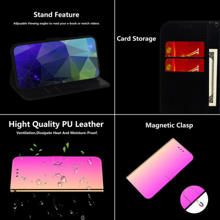 Housse Samsung Galaxy S21 5G Simili Cuir Couverture Miroir Housse Samsung Galaxy S21 5G Simili Cuir Couverture Miroir
