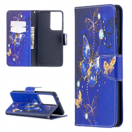 Housse Samsung Galaxy S21 Ultra 5G Papillons Rois Housse Samsung Galaxy S21 Ultra 5G Papillons Rois