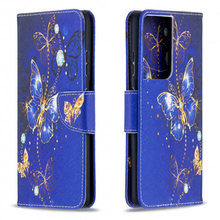 Housse Samsung Galaxy S21 Ultra 5G Papillons Rois Housse Samsung Galaxy S21 Ultra 5G Papillons Rois