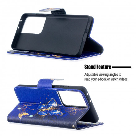 Housse Samsung Galaxy S21 Ultra 5G Papillons Rois Housse Samsung Galaxy S21 Ultra 5G Papillons Rois