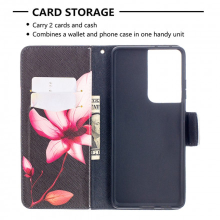 Housse Samsung Galaxy S21 Ultra 5G Fleur Rose Housse Samsung Galaxy S21 Ultra 5G Fleur Rose