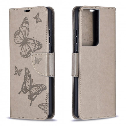 Housse Samsung Galaxy S21 Ultra 5G Les Papillons en Vol avec Lanière Housse Samsung Galaxy S21 Ultra 5G Les Papillons en Vol avec Lanière