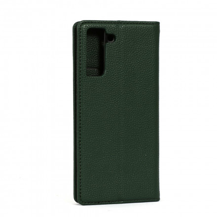 Flip Cover Samsung Galaxy S21 5G Effet Cuir HANMAN