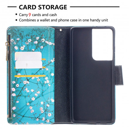 Housse Samsung Galaxy S21 Ultra 5G Poche Zippée Arbre Housse Samsung Galaxy S21 Ultra 5G Poche Zippée Arbre