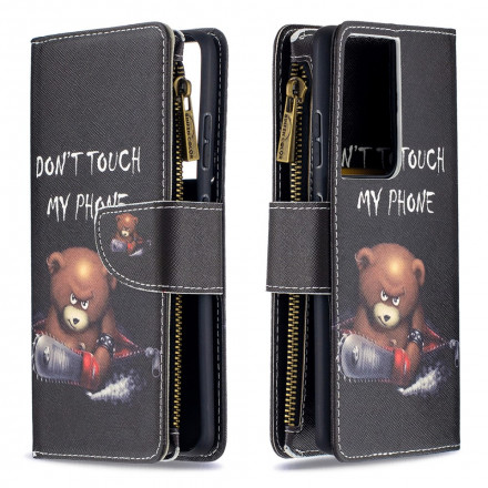 Housse Samsung Galaxy S21 Ultra 5G Poche Zippée Ours Housse Samsung Galaxy S21 Ultra 5G Poche Zippée Ours