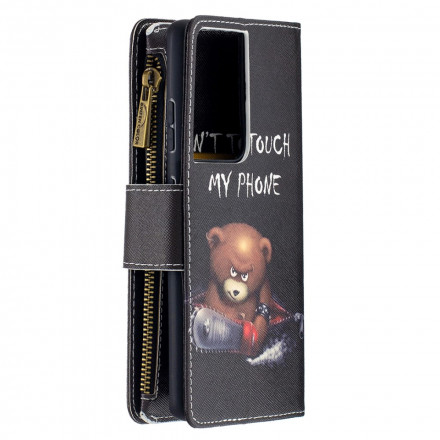 Housse Samsung Galaxy S21 Ultra 5G Poche Zippée Ours Housse Samsung Galaxy S21 Ultra 5G Poche Zippée Ours