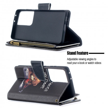 Housse Samsung Galaxy S21 Ultra 5G Poche Zippée Ours Housse Samsung Galaxy S21 Ultra 5G Poche Zippée Ours