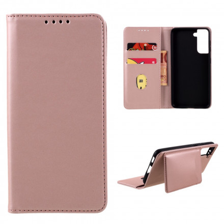 Flip Cover Samsung Galaxy S21 5G Porte-Carte Support Flip Cover Samsung Galaxy S21 5G Porte-Carte Support