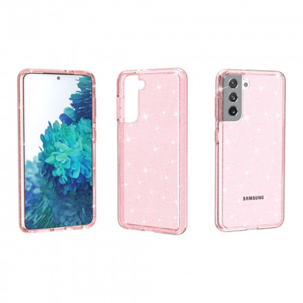 Coque Samsung Galaxy S21 5G Transparente Paillettes Coque Samsung Galaxy S21 5G Transparente Paillettes