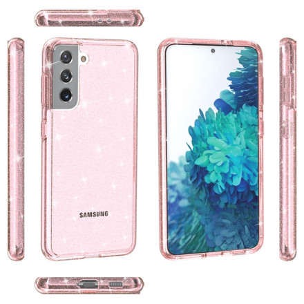 Coque Samsung Galaxy S21 5G Transparente Paillettes Coque Samsung Galaxy S21 5G Transparente Paillettes