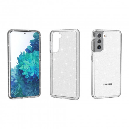 Coque Samsung Galaxy S21 5G Transparente Paillettes