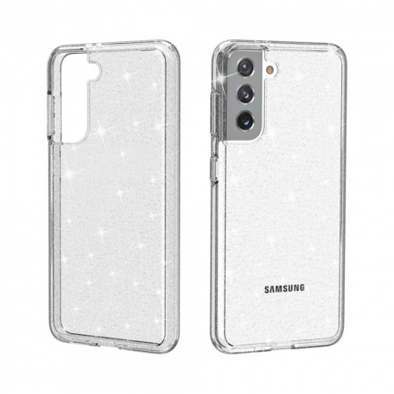 Coque Samsung Galaxy S21 5G Transparente Paillettes