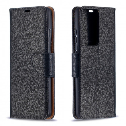Housse Samsung Galaxy S21 Ultra 5G Litchi Rabat Oblique Housse Samsung Galaxy S21 Ultra 5G Litchi Rabat Oblique