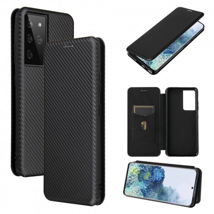 Flip Cover Samsung Galaxy S21 Ultra 5G Fibre Carbone Flip Cover Samsung Galaxy S21 Ultra 5G Fibre Carbone