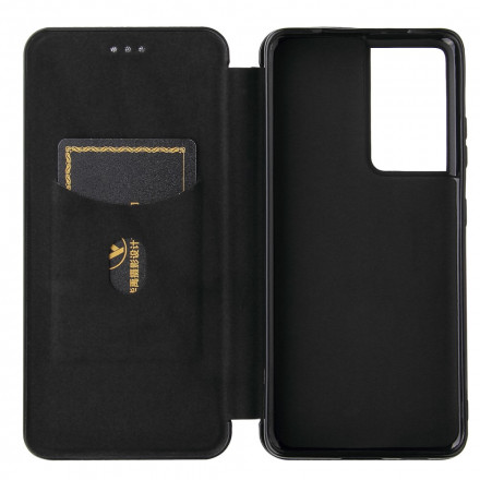 Flip Cover Samsung Galaxy S21 Ultra 5G Fibre Carbone Flip Cover Samsung Galaxy S21 Ultra 5G Fibre Carbone