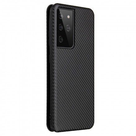 Flip Cover Samsung Galaxy S21 Ultra 5G Fibre Carbone Flip Cover Samsung Galaxy S21 Ultra 5G Fibre Carbone