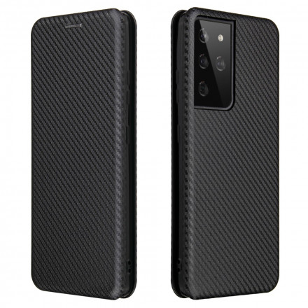 Flip Cover Samsung Galaxy S21 Ultra 5G Fibre Carbone Flip Cover Samsung Galaxy S21 Ultra 5G Fibre Carbone