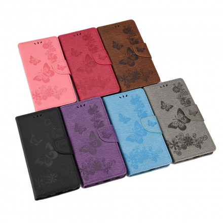 Housse Samsung Galaxy A72 5G Splendides Papillons à Lanière Housse Samsung Galaxy A72 5G Splendides Papillons à Lanière