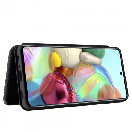 Flip Cover Samsung Galaxy A42 5G Fibre Carbone