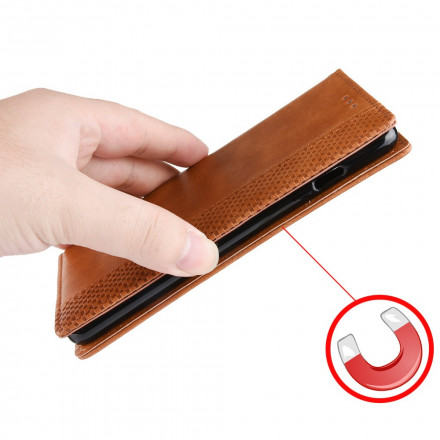 Flip Cover Samsung Galaxy A72 5G Effet Cuir Vintage Stylisé Flip Cover Samsung Galaxy A72 5G Effet Cuir Vintage Stylisé