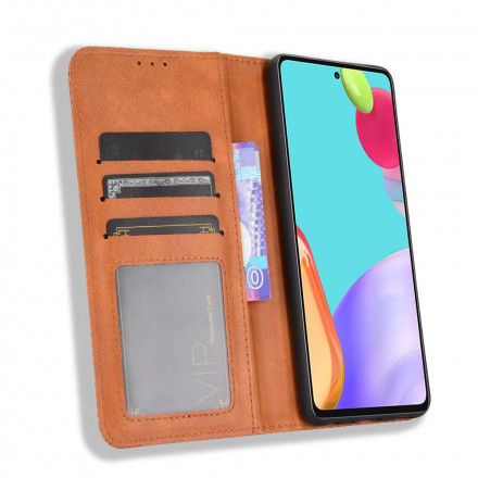Flip Cover Samsung Galaxy A72 5G Effet Cuir Vintage Stylisé Flip Cover Samsung Galaxy A72 5G Effet Cuir Vintage Stylisé