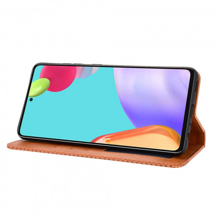 Flip Cover Samsung Galaxy A72 5G Effet Cuir Vintage Stylisé Flip Cover Samsung Galaxy A72 5G Effet Cuir Vintage Stylisé
