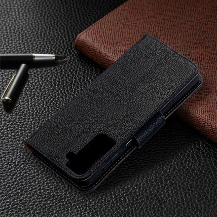 Housse Samsung Galaxy S21 Plus  5G Litchi Rabat Oblique