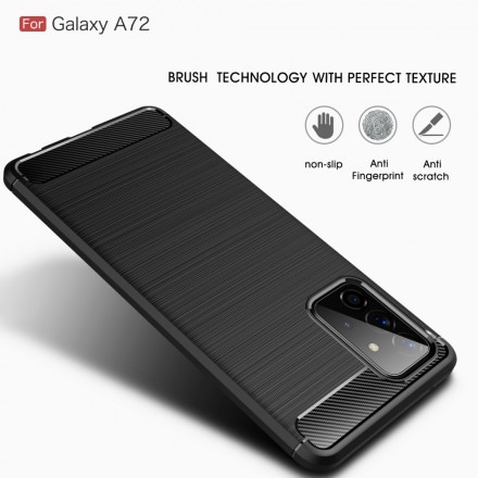 Coque Samsung Galaxy A72 Fibre Carbone Brossée Coque Samsung Galaxy A72 Fibre Carbone Brossée