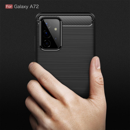 Coque Samsung Galaxy A72 Fibre Carbone Brossée Coque Samsung Galaxy A72 Fibre Carbone Brossée