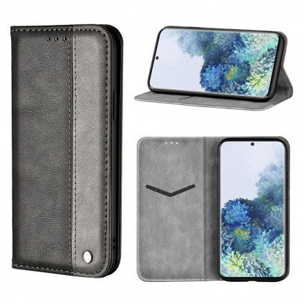 Flip Cover Samsung Galaxy S21 Plus 5G Bicolore Effet Cuir Flip Cover Samsung Galaxy S21 Plus 5G Bicolore Effet Cuir