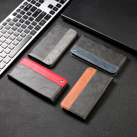 Flip Cover Samsung Galaxy S21 Plus 5G Bicolore Effet Cuir Flip Cover Samsung Galaxy S21 Plus 5G Bicolore Effet Cuir