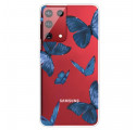 Coque Samsung Galaxy S21 Ultra 5G Papillons Sauvages