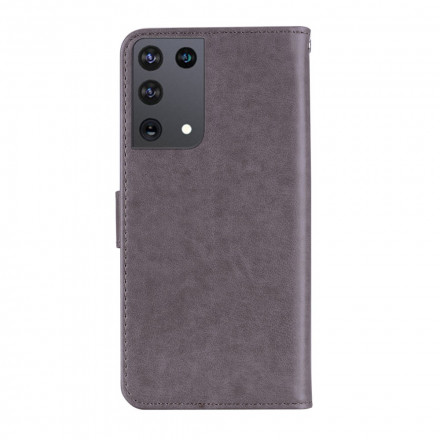 Housse Samsung Galaxy S21 Ultra 5G Hibou Mandala et Breloque Housse Samsung Galaxy S21 Ultra 5G Hibou Mandala et Breloque