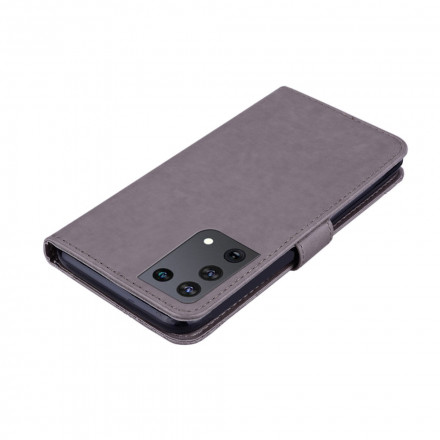Housse Samsung Galaxy S21 Ultra 5G Hibou Mandala et Breloque Housse Samsung Galaxy S21 Ultra 5G Hibou Mandala et Breloque