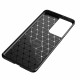 Coque Samsung Galaxy S21 Ultra 5G Flexible Texture Fibre Carbone