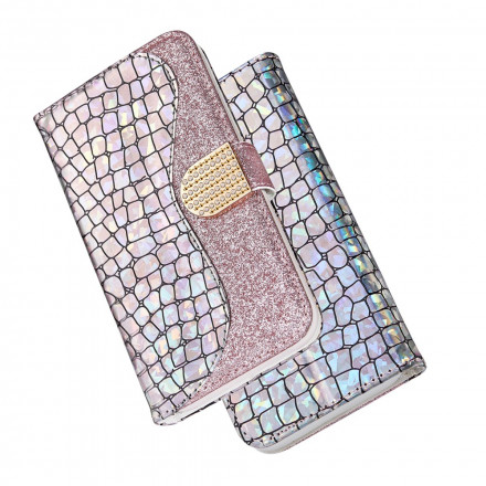 Housse Samsung Galaxy S21 Ultra 5G Croco Diamants Housse Samsung Galaxy S21 Ultra 5G Croco Diamants