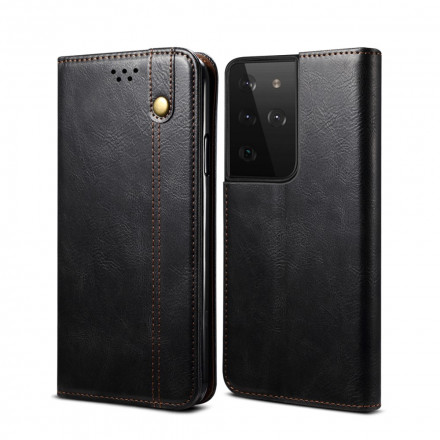 Flip Cover Samsung Galaxy S21 Ultra 5G Simili Cuir Ciré Flip Cover Samsung Galaxy S21 Ultra 5G Simili Cuir Ciré
