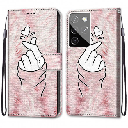 Housse Samsung Galaxy S21 Ultra 5G Finger Heart