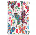 Smart Case Samsung Galaxy Tab A7 (2020) Renforcée Papillons et Fleurs