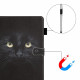 Housse Samsung Galaxy Tab A7 (2020) Yeux de Chat Noir