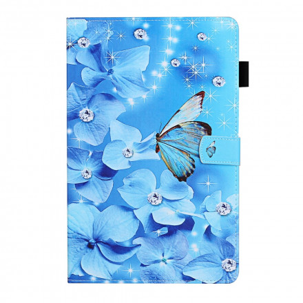 Housse Samsung Galaxy Tab A7 (2020) Papillons Diamants