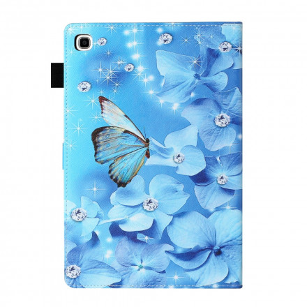 Housse Samsung Galaxy Tab A7 (2020) Papillons Diamants Housse Samsung Galaxy Tab A7 (2020) Papillons Diamants