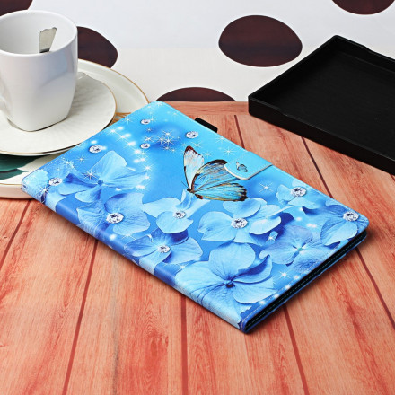 Housse Samsung Galaxy Tab A7 (2020) Papillons Diamants Housse Samsung Galaxy Tab A7 (2020) Papillons Diamants