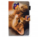 Housse Samsung Galaxy Tab A7 (2020) Mon Chaton et Papillon