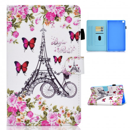 Housse Samsung Galaxy Tab A7 (2020) Tour Eiffel Vélo Housse Samsung Galaxy Tab A7 (2020) Tour Eiffel Vélo