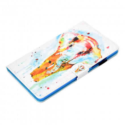 Housse Samsung Galaxy Tab A7 (2020) Éléphant Aquarelle